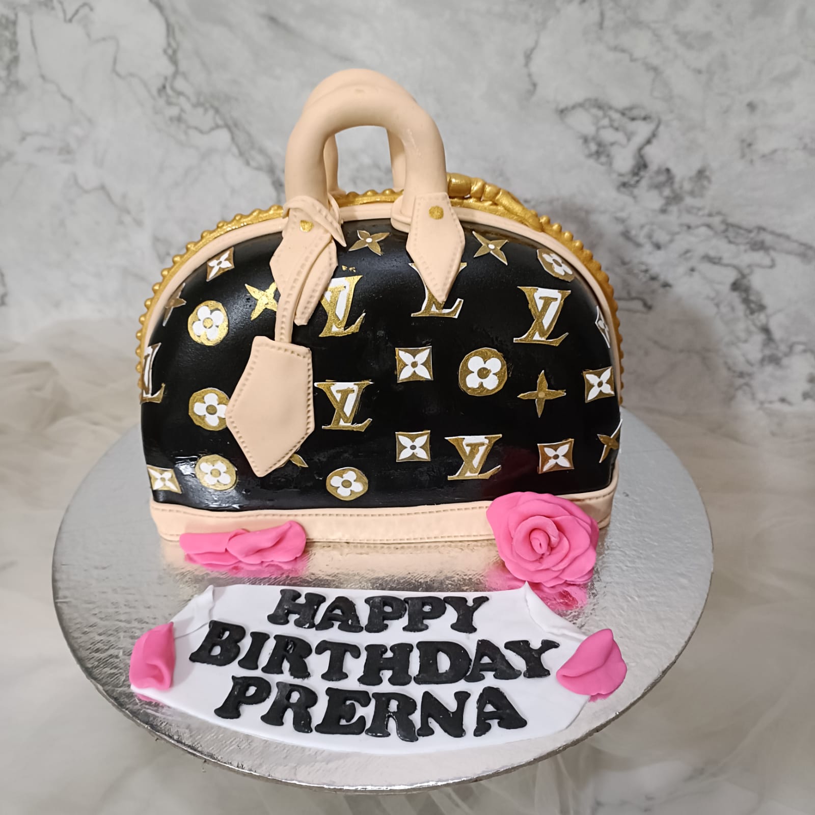 Miracle Cakes - LV purse cake with money and edible makeup.💄👜 | Facebook