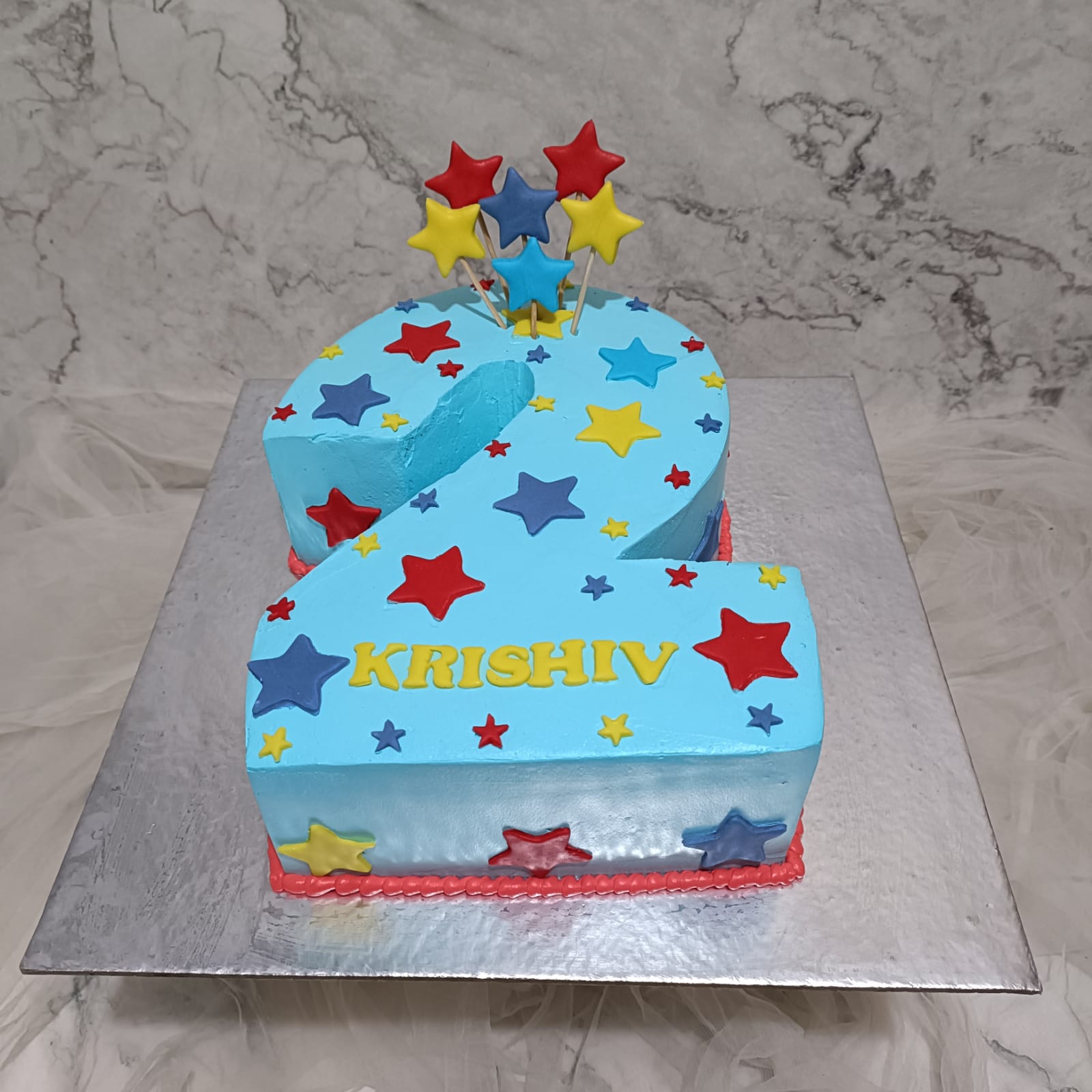 Car Theme 2nd Birthday Cake..... - Anu's Cupcakes & Cakes | Facebook