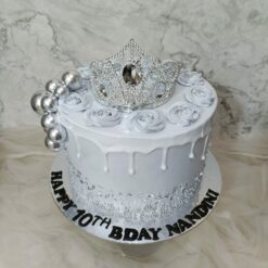 Silver Birthday Cake | Designer Cake