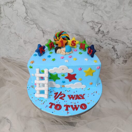Six Month Birthday Cake For Boy