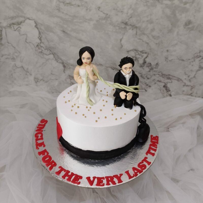 Bride And Groom To Be Cake