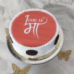 Love You Mom Round Cake