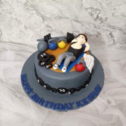 Bodybuilder Themed Cake