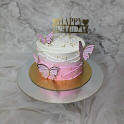 PINK BUTTERFLY CAKE