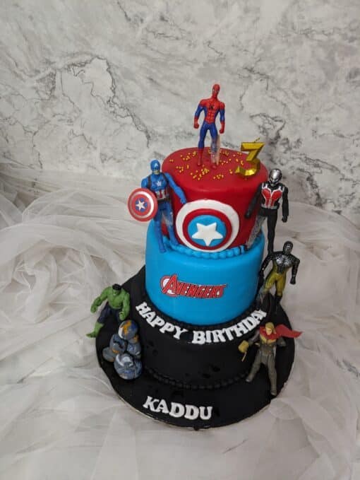Three Tier Avengers Cake