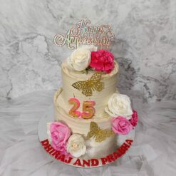 25th anniversary cake