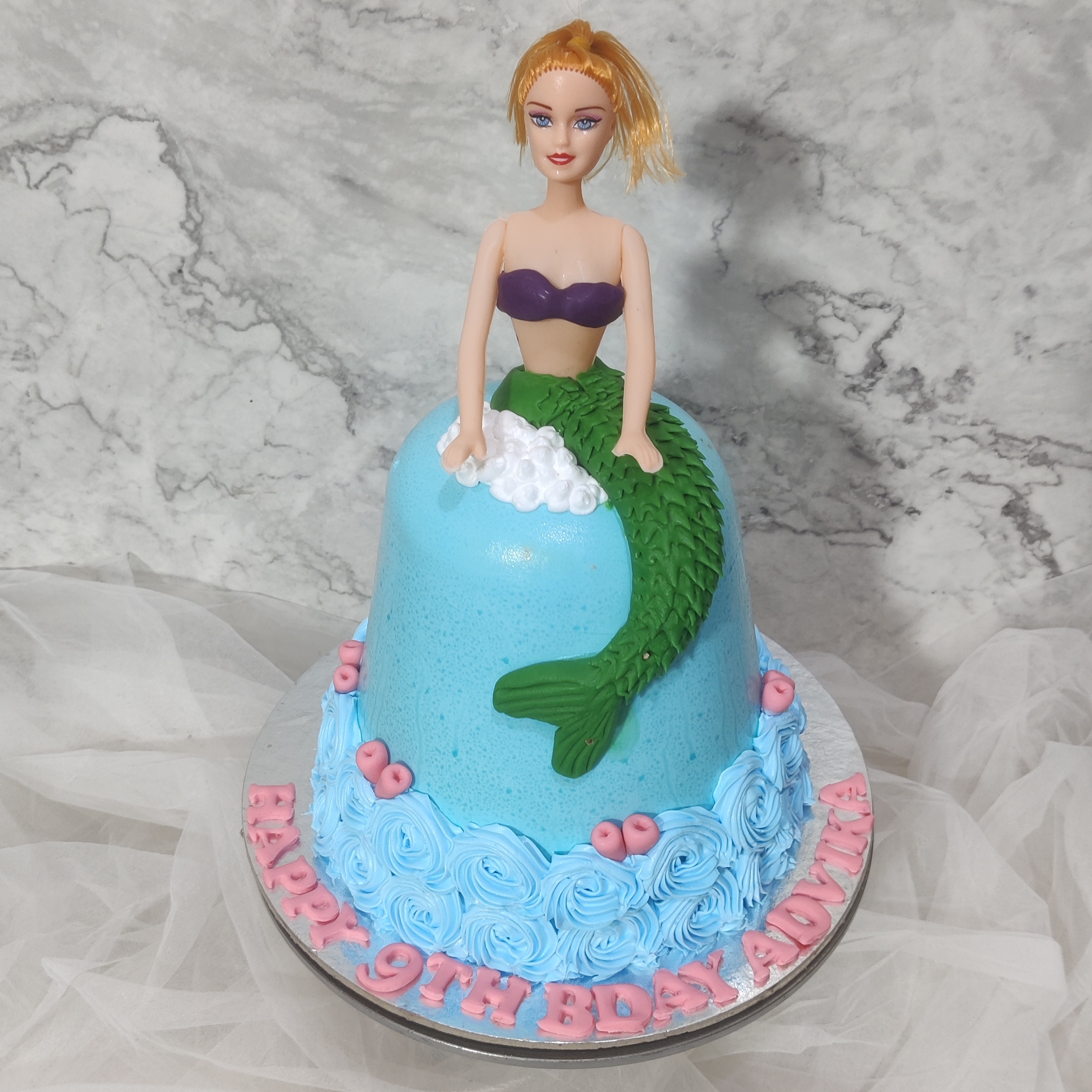 Vintage Barbie Inspired Cake – Blue Sheep Bake Shop