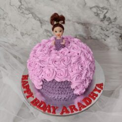 Purple Barbie Doll Cake