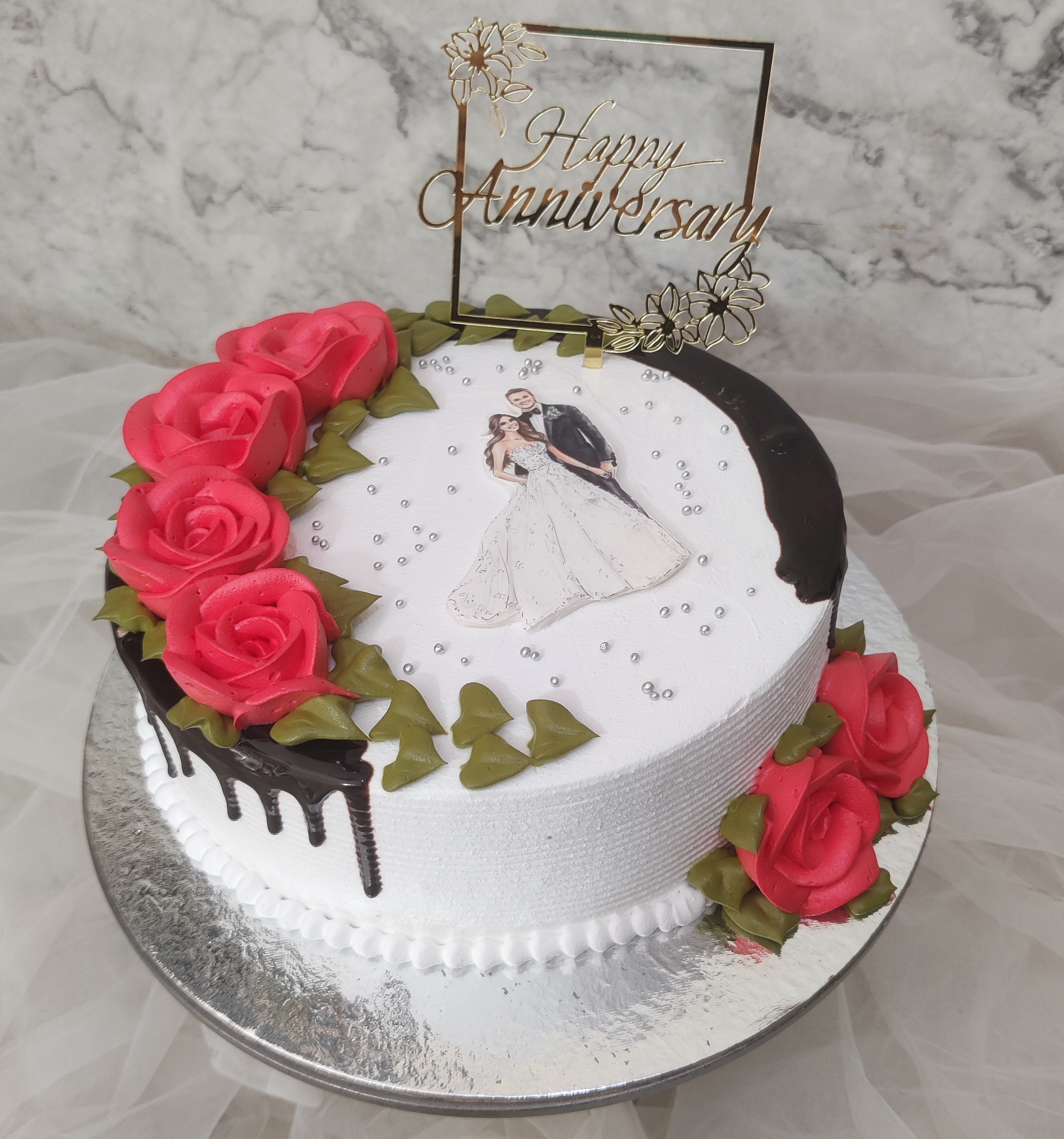 Jessica & Magdy Wedding & Anniversaries Cake, A Customize Wedding & Anniversaries  cake