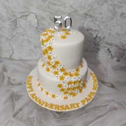 2-Tier 50th Anniversary Cake