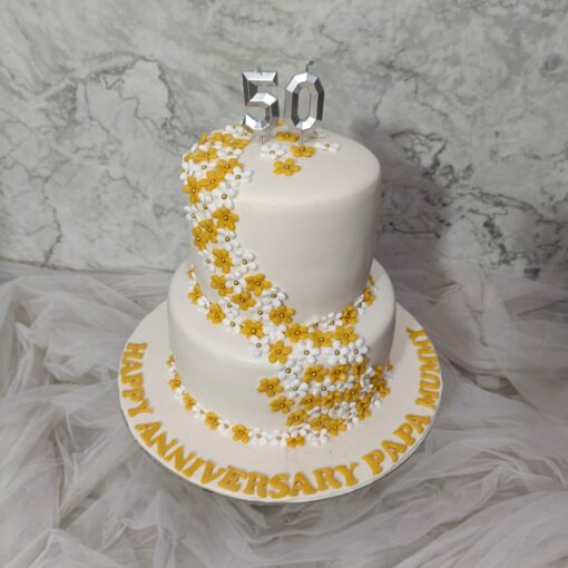 2-Tier 50th Anniversary Cake