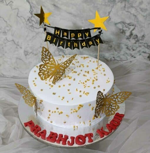 Gold Butterfly Cake