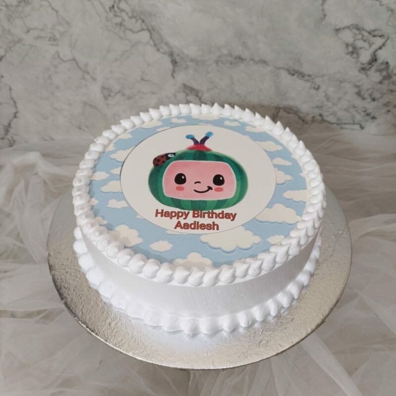 Cocomelon Theme Birthday Cake
