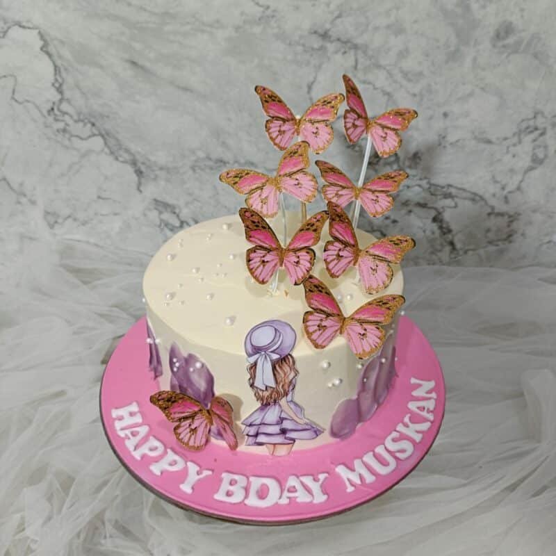 Beautiful Cake for Birthday Girl