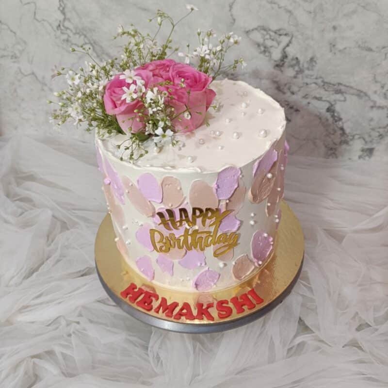 Pink Drip Cake