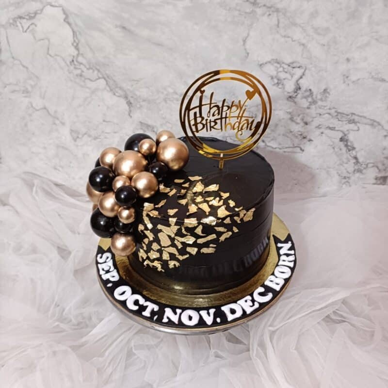 Decorated Chocolate Truffle Cake