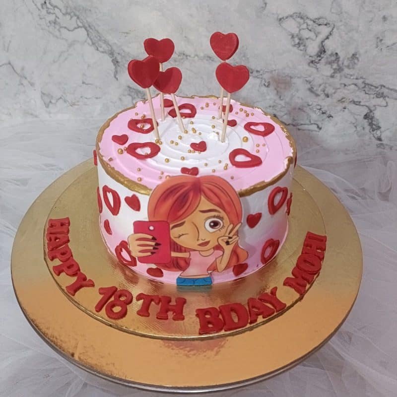 Selfie Queen Birthday  Cake