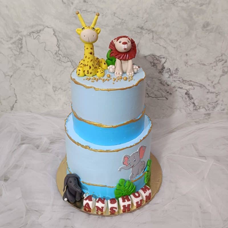 Animal and Jungle Theme Cake