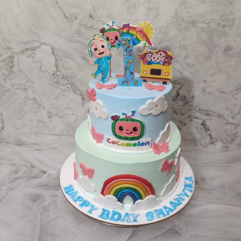 Cocomelon Rainbow Design Cake