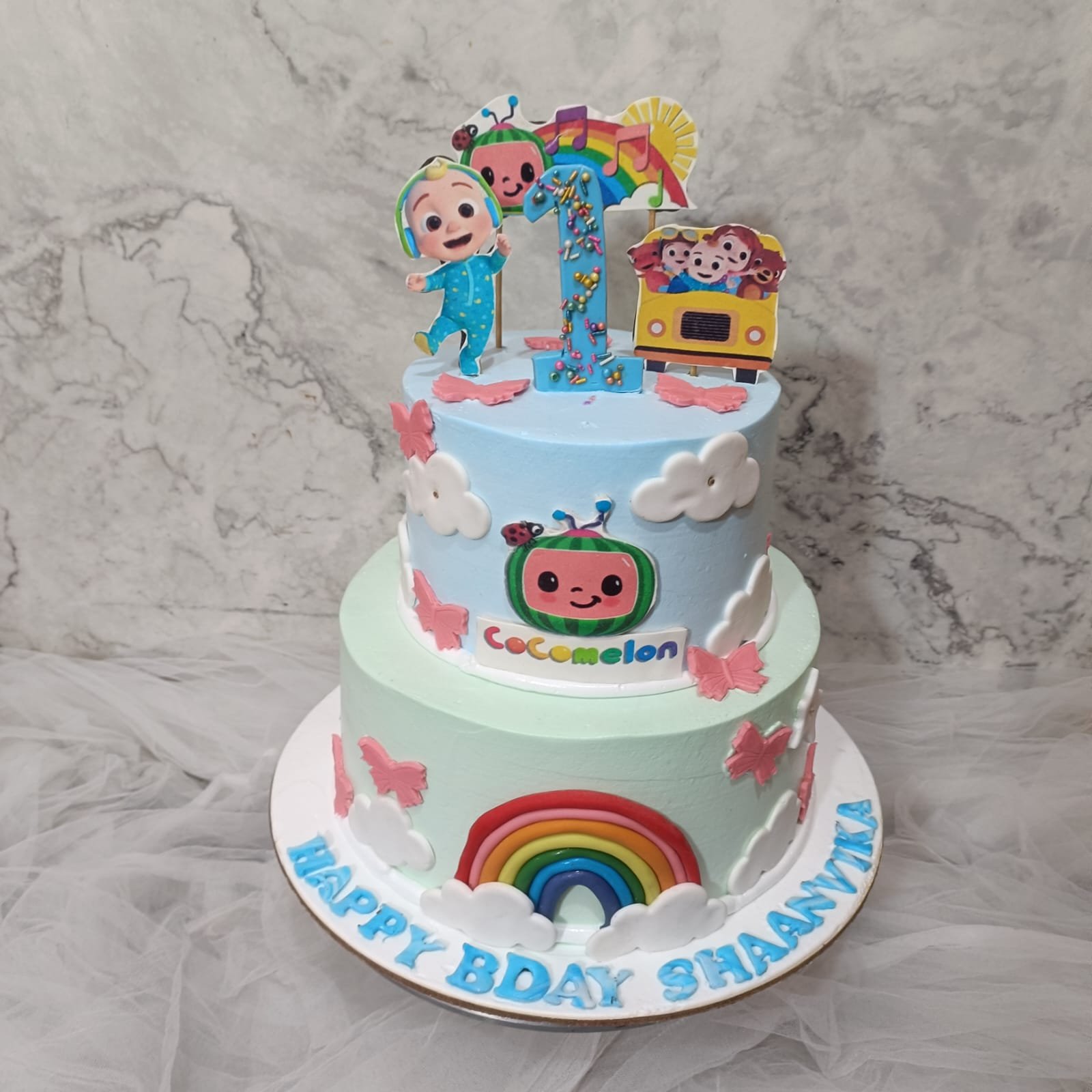 Cocomelon Rainbow Design Cake Cocomelon Rainbow Design Cake