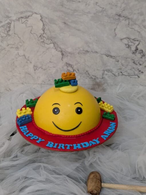Lego theme Pinata Hammer Cake