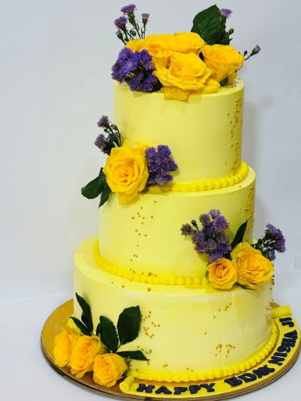 3 Tier Floral  Yummy Cake