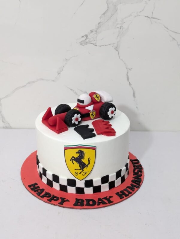 Formula One Race Car Theme Cake