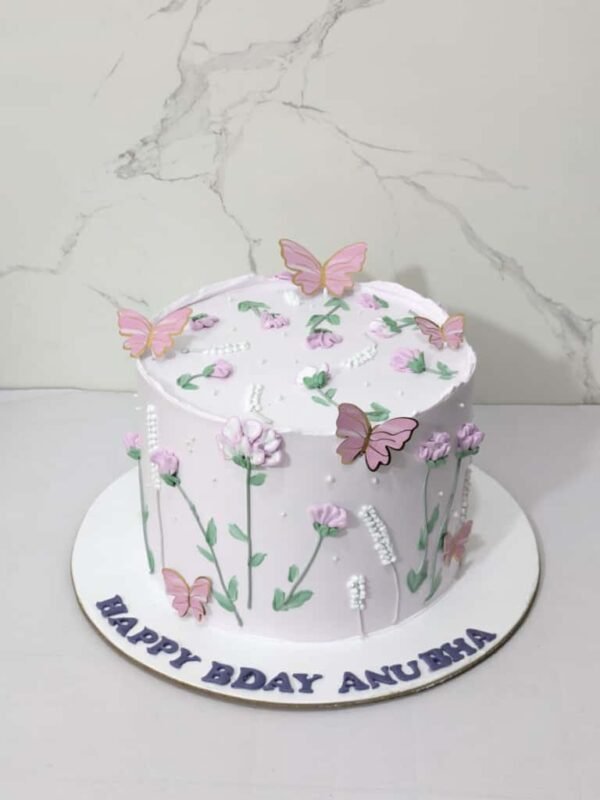 Yummy floral birthday cake